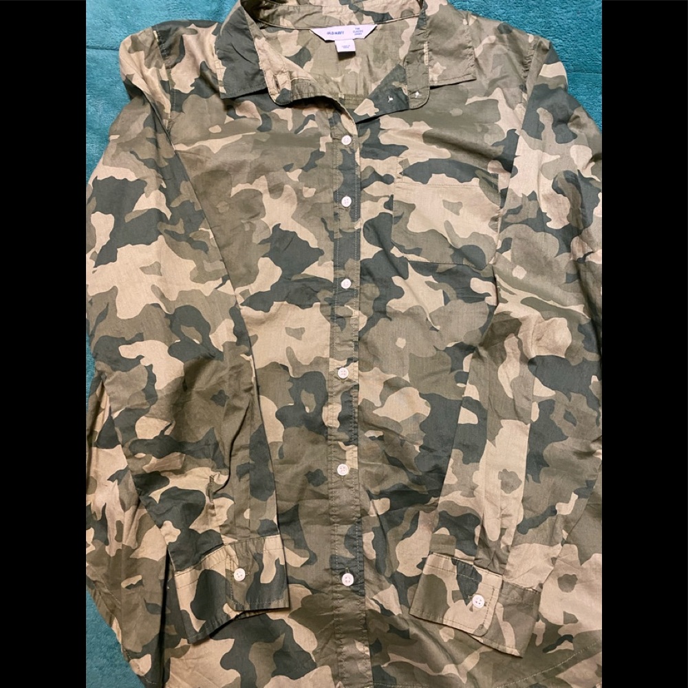 Old Navy Camo Button Down